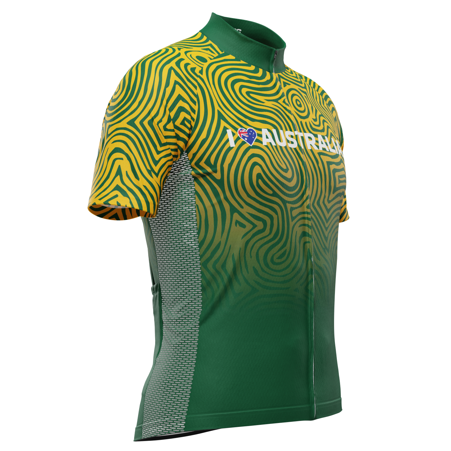 Men's I Love Australia Short Sleeve Cycling Jersey