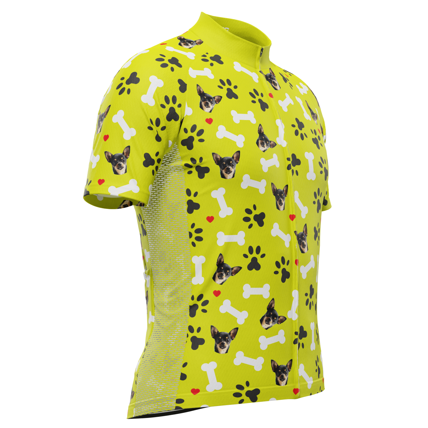 Men's Custom Pet Bones Design Personalized Short-Sleeve Cycling Jersey