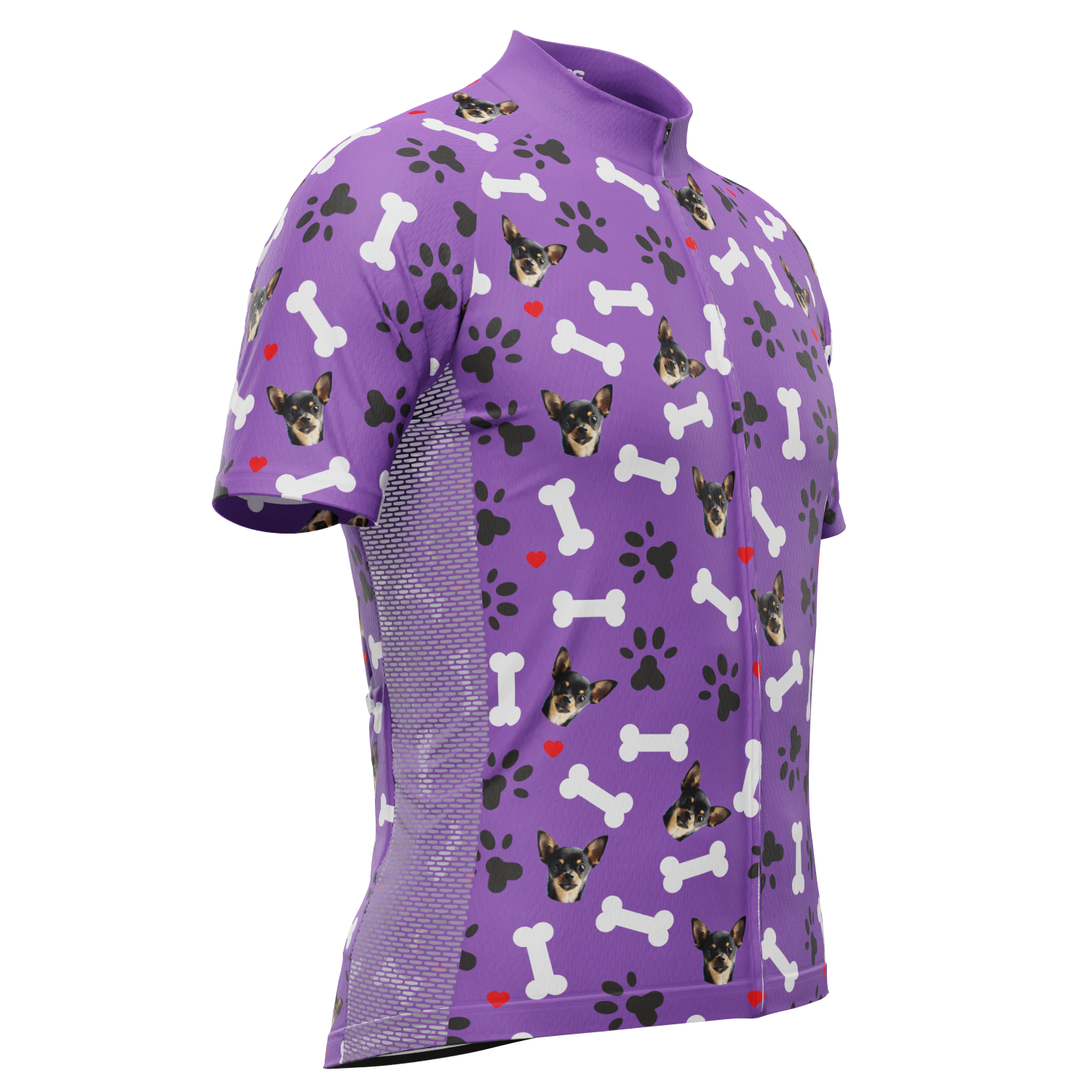 Men's Custom Pet Bones Design Short Sleeve Cycling Jersey