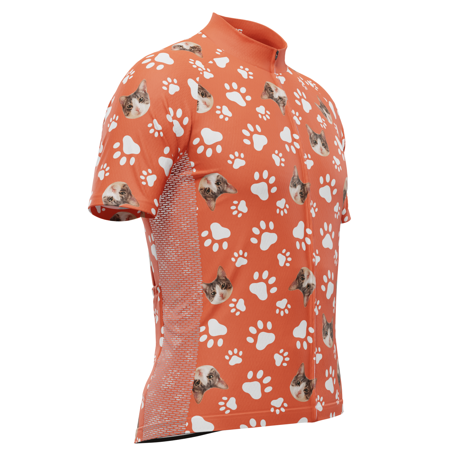 Men's Custom Pet Paws Design Short Sleeve Cycling Jersey