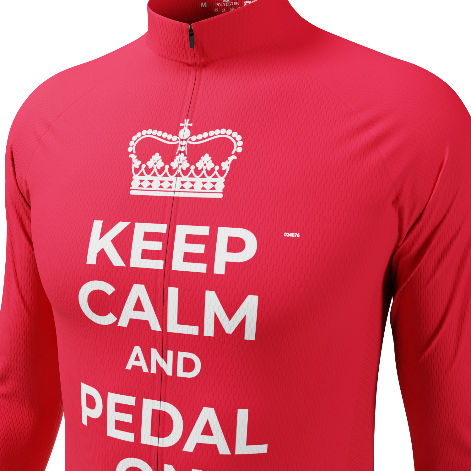 Men's Keep Calm & Pedal On Long Sleeve Cycling Jersey