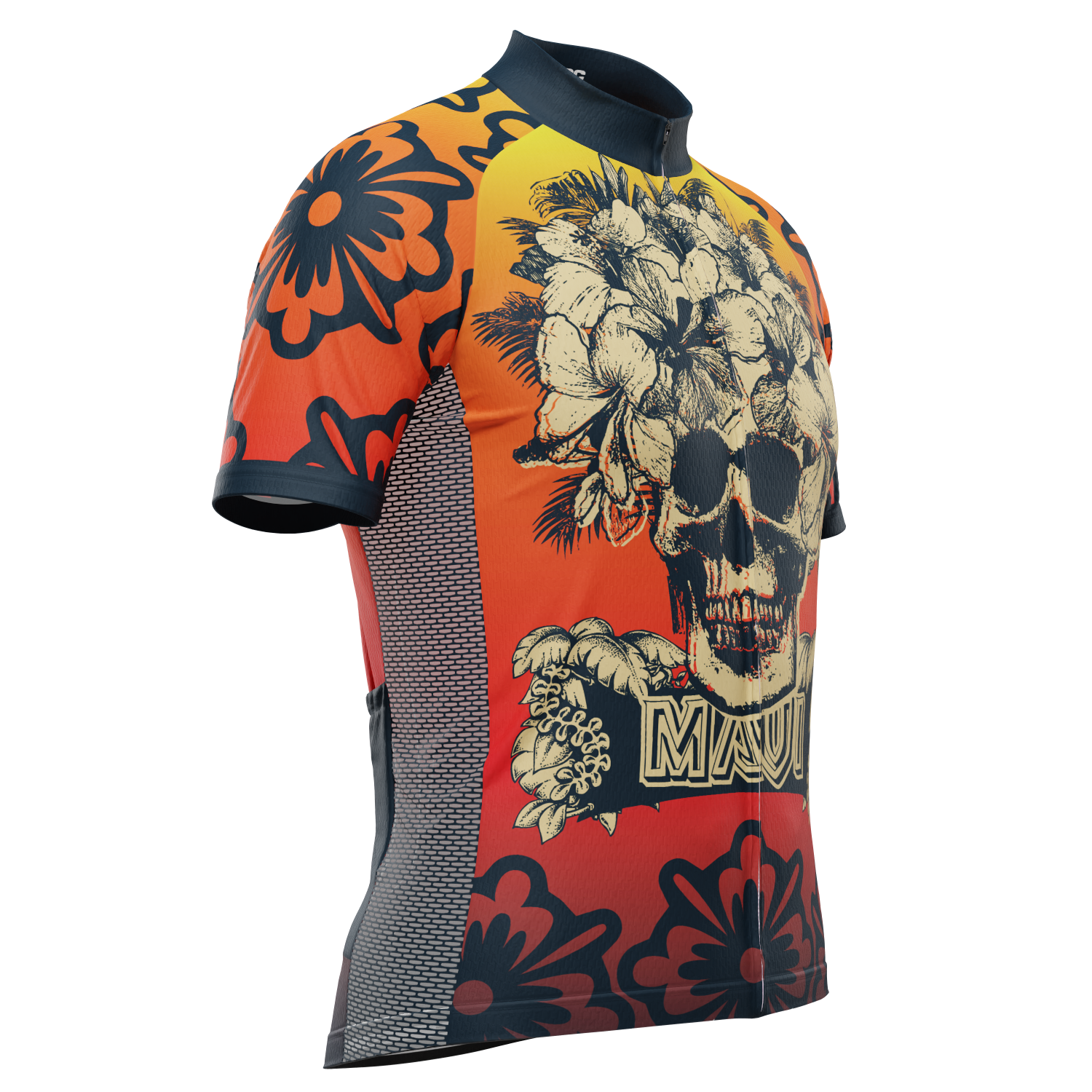 Men's Maui Skull Short Sleeve Cycling Jersey