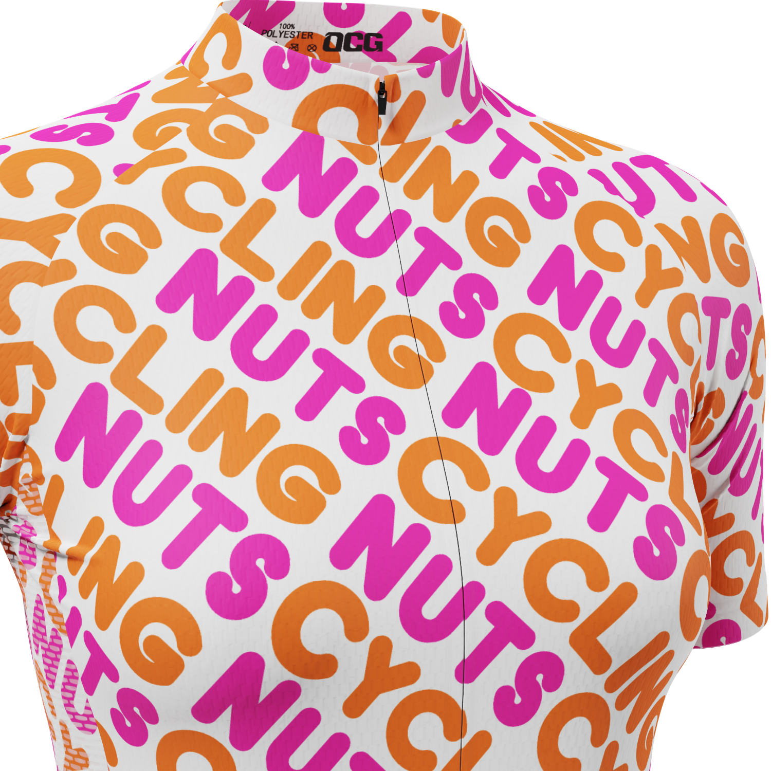 Women's Cycling Nuts Lettering Short Sleeve Cycling Jersey