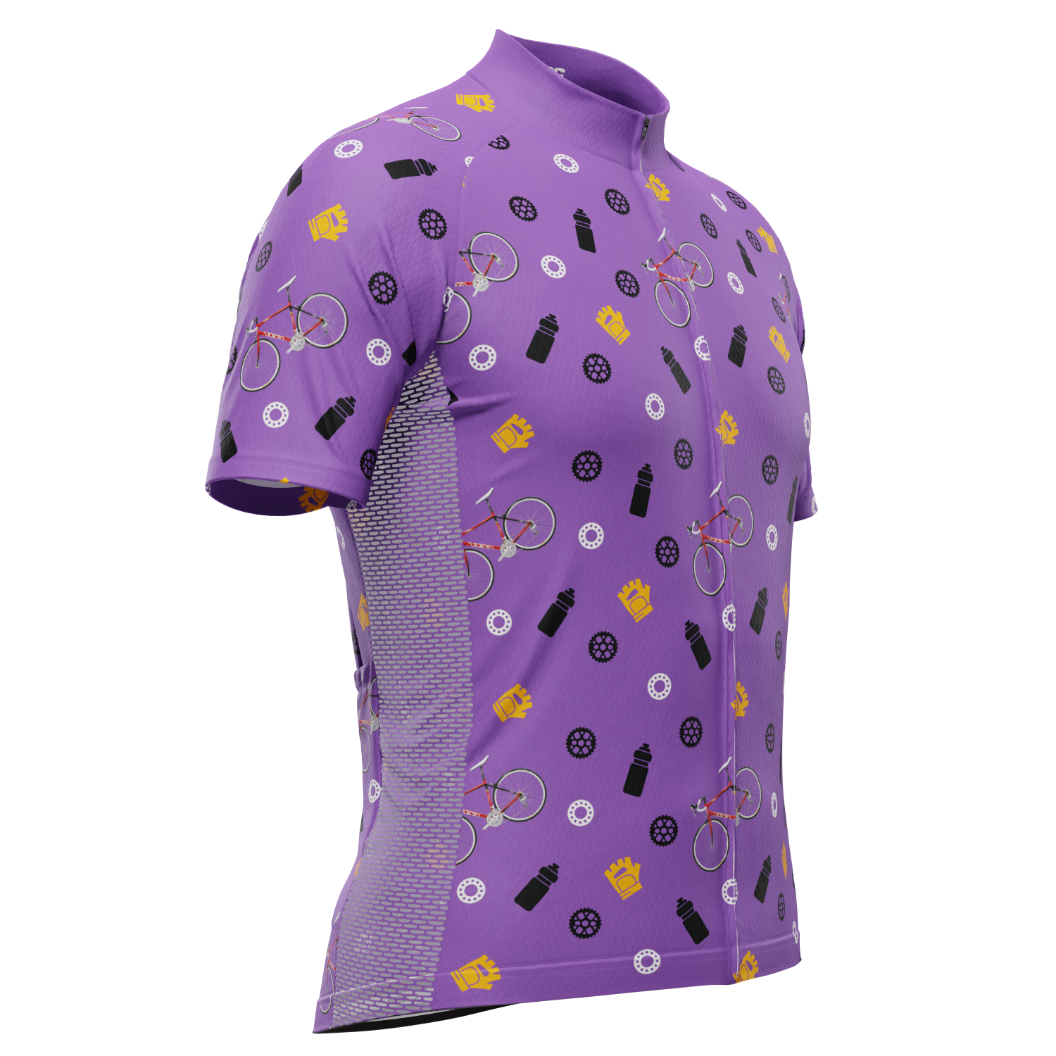 Men's Custom Bike & Gears Design Personalized Short Sleeve Cycling Jersey