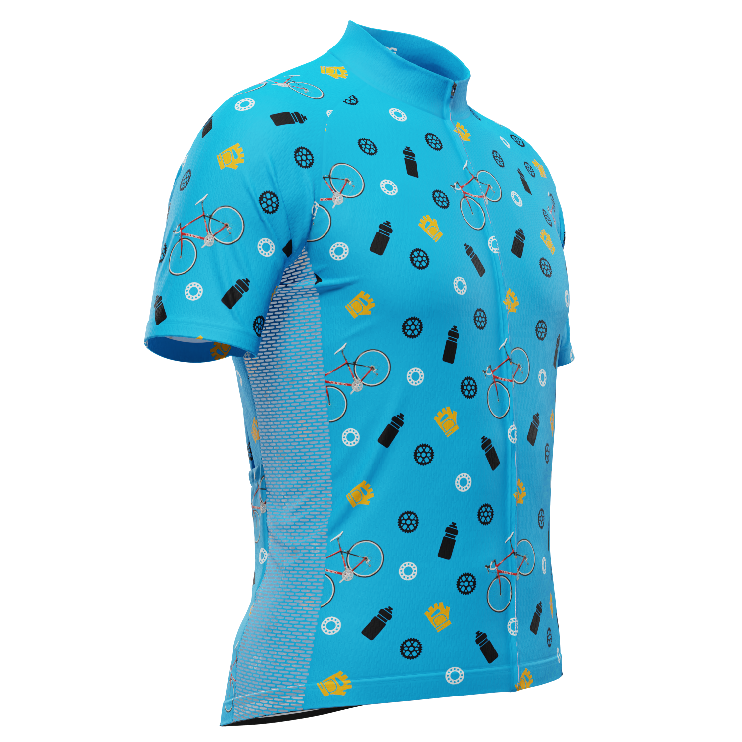 Men's Custom Bike & Gears Design Personalized Short Sleeve Cycling Jersey