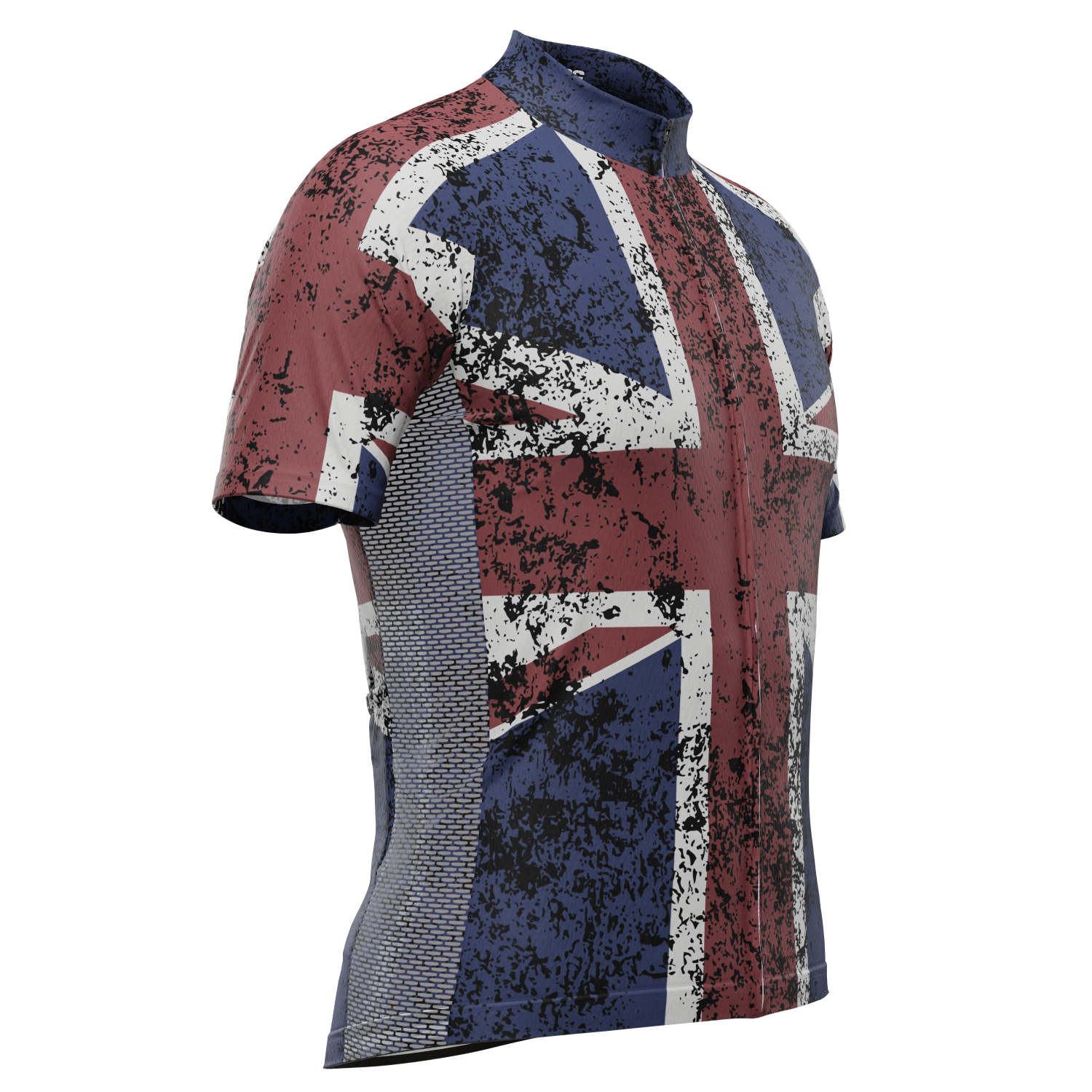 Men's UK Distressed Union Jack Short Sleeve Cycling Jersey