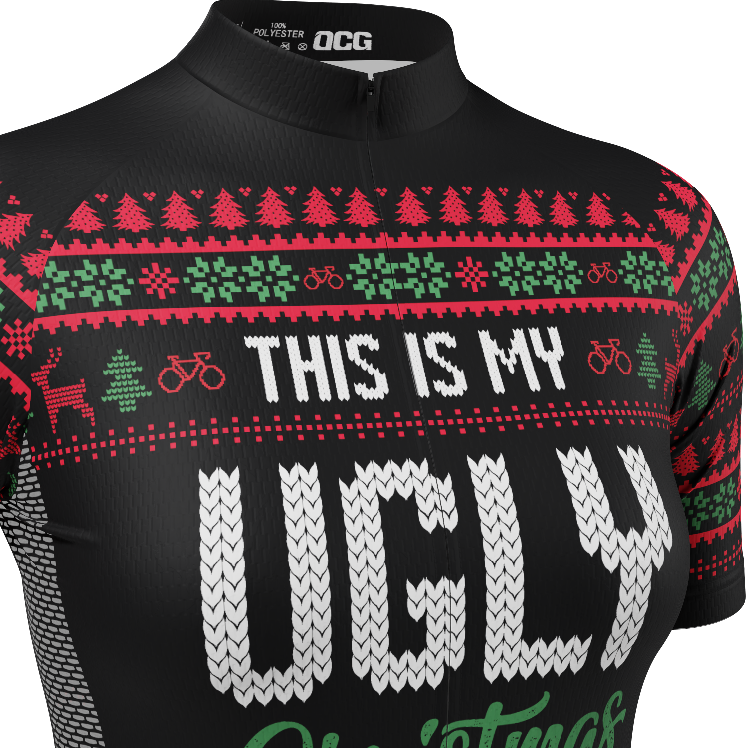 Women's This is my Ugly Christmas Sweater Short Sleeve Cycling Jersey