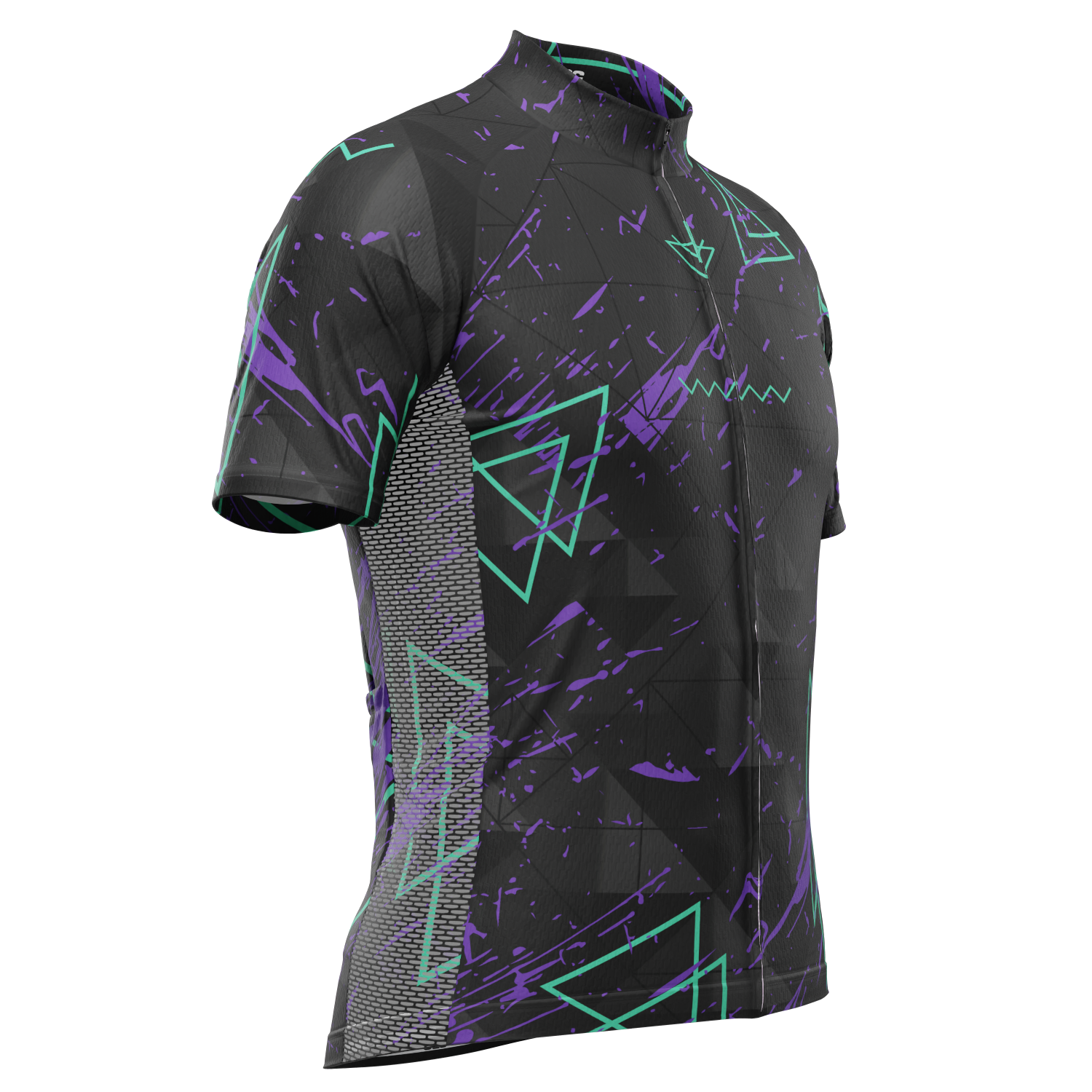 Men's Dark Geometry Short Sleeve Cycling Jersey