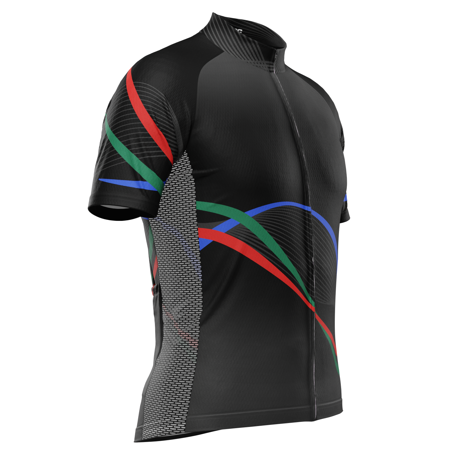 Men's Technical Black Short Sleeve Cycling Jersey