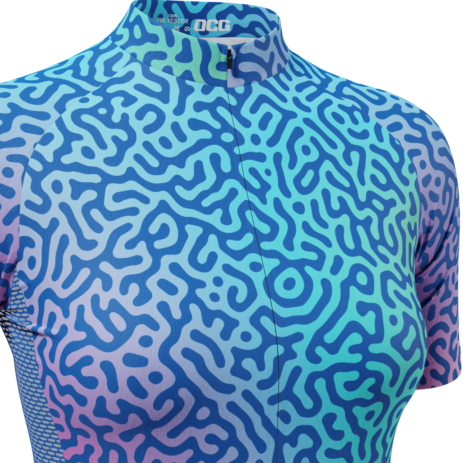 Women's Holographic Organic Lines Short Sleeve Cycling Jersey
