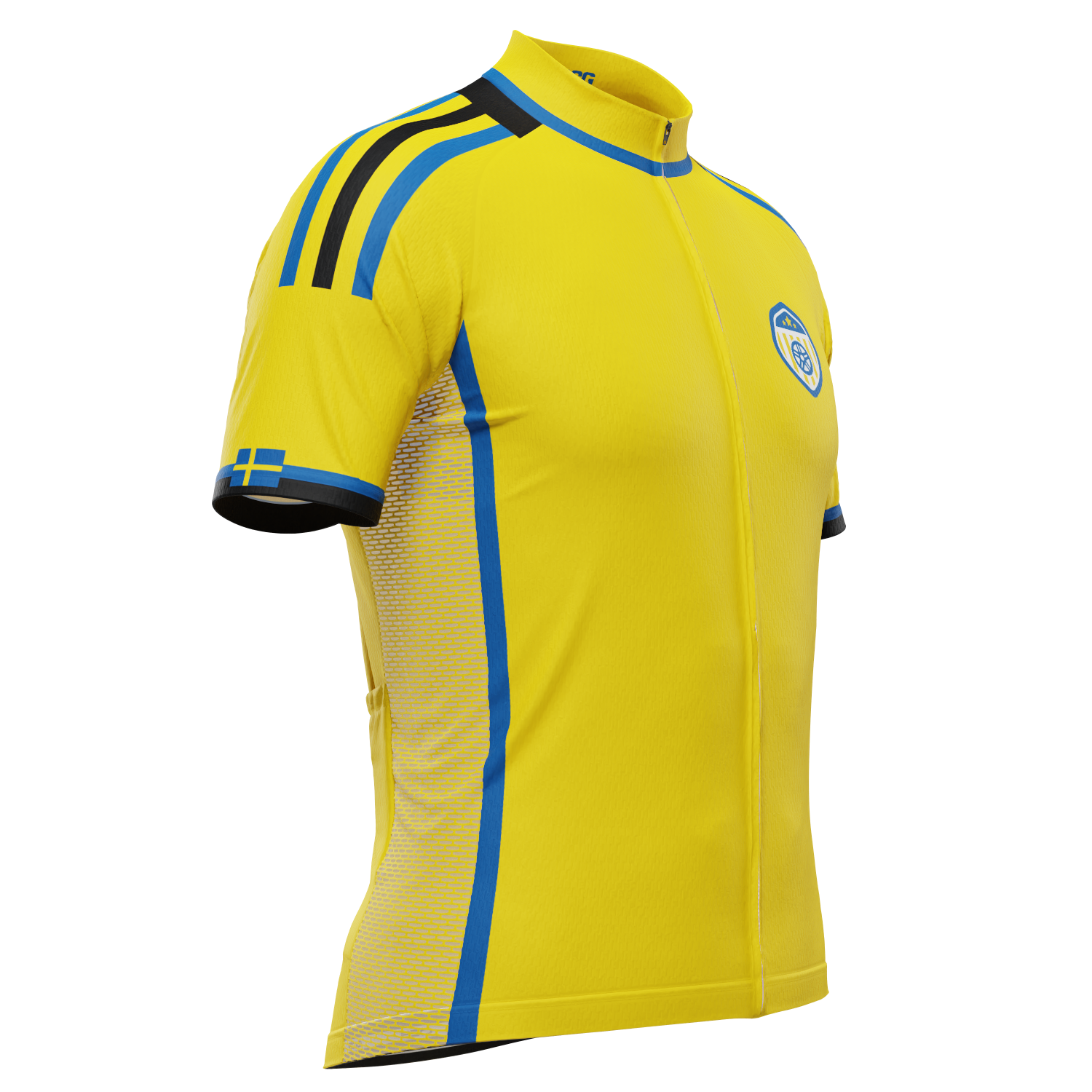 Men's Sweden Soccer Short Sleeve Cycling Jersey