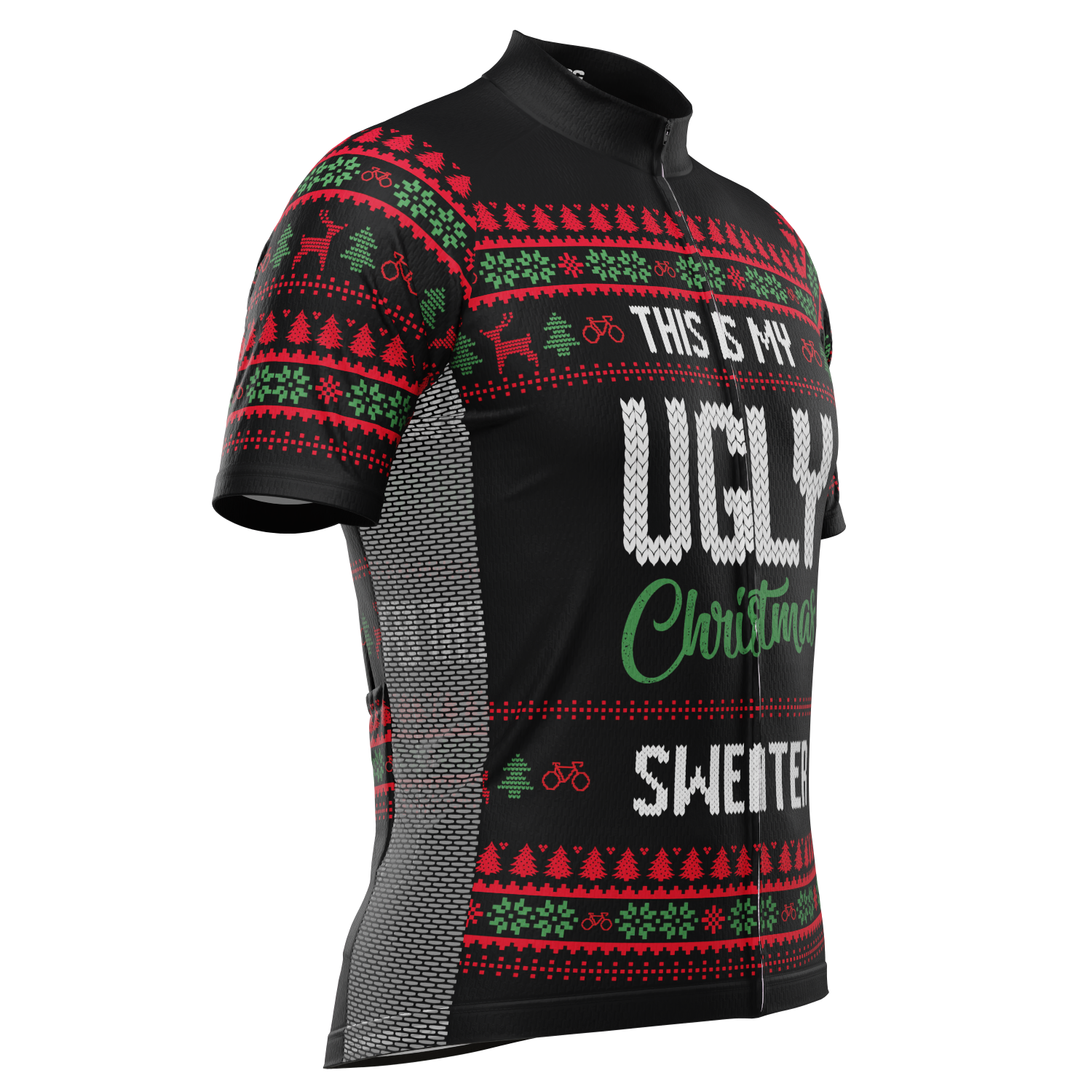 Men's This is my Ugly Christmas Sweater Short Sleeve Cycling Jersey