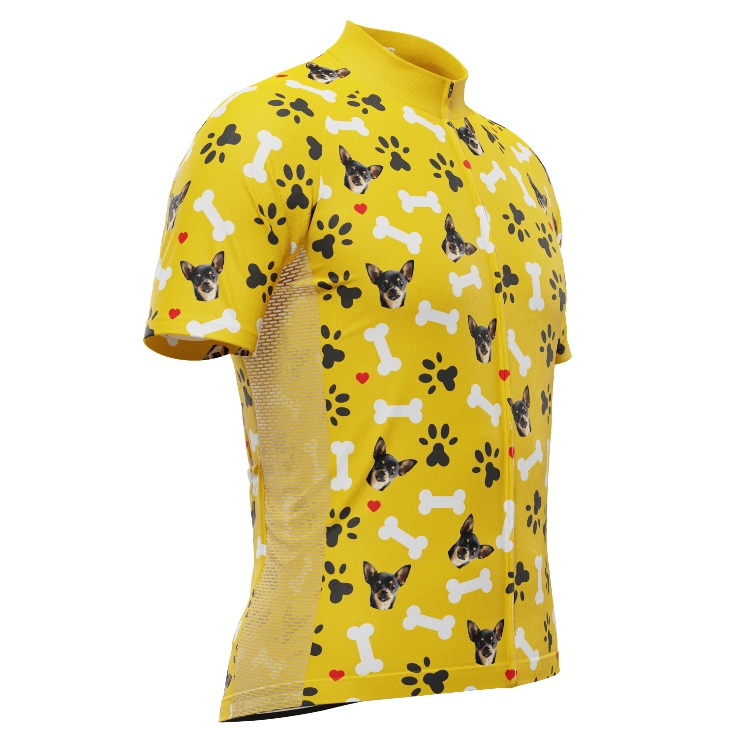 Men's Custom Pet Bones Design Personalized Short-Sleeve Cycling Jersey