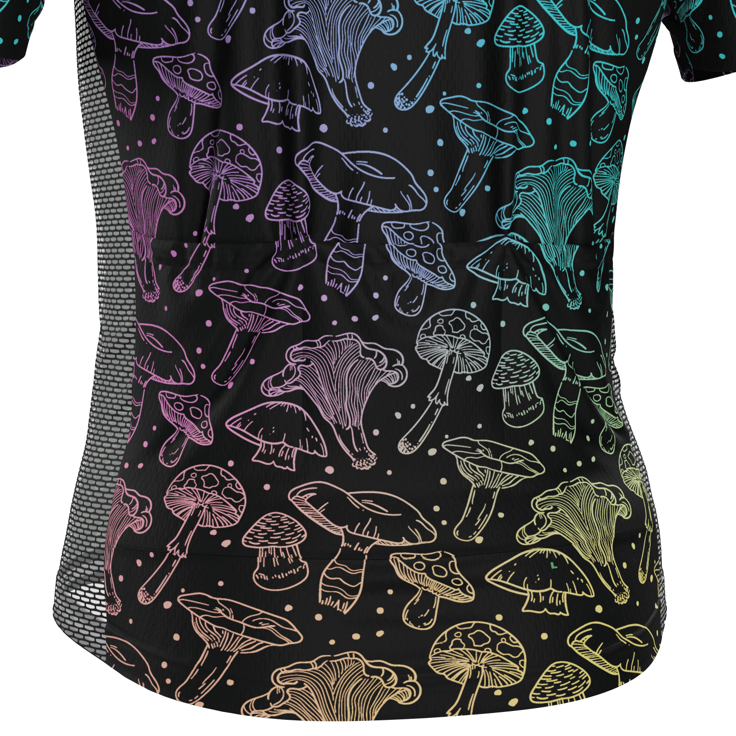 Women's Holographic Mushrooms Short Sleeve Cycling Jersey