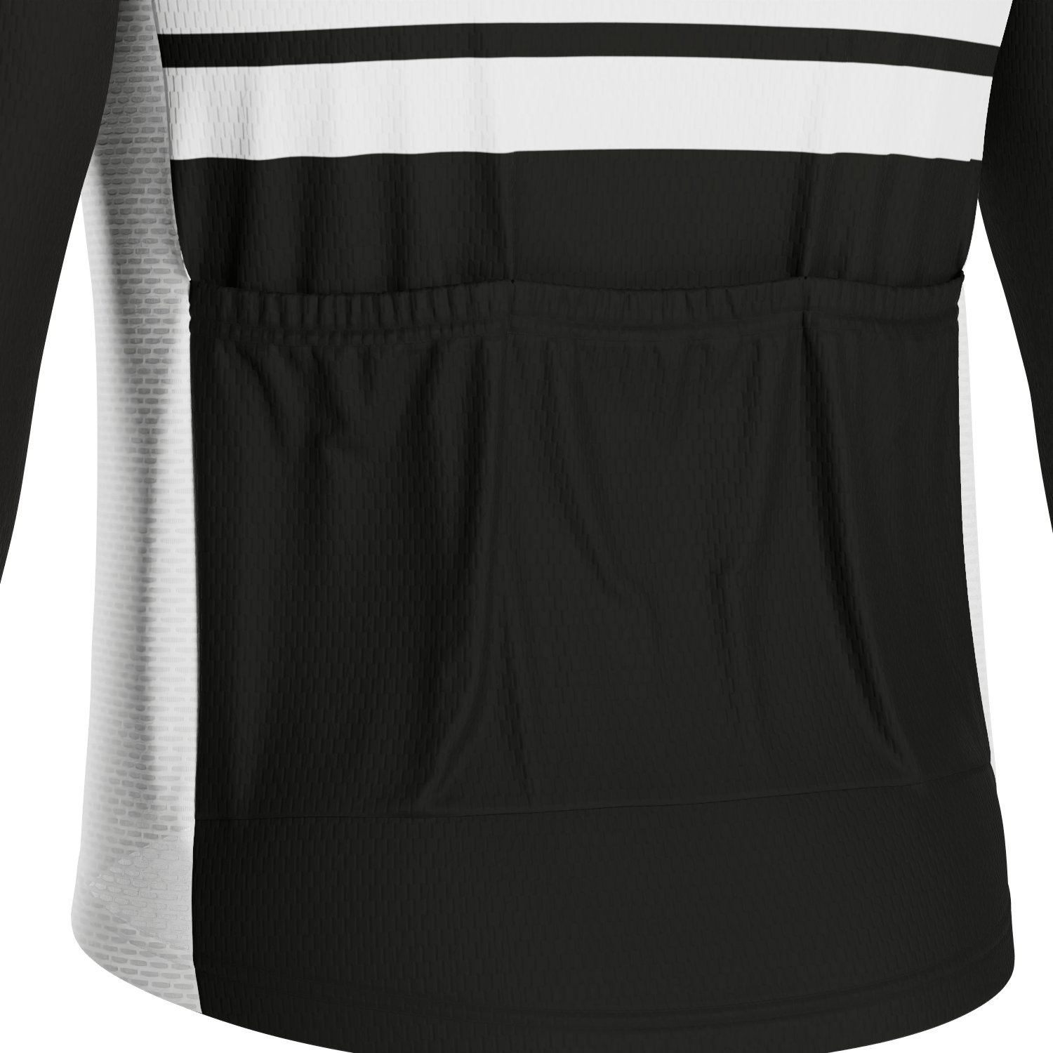 Men's Retro Four Stripe Black Long Sleeve Cycling Jersey