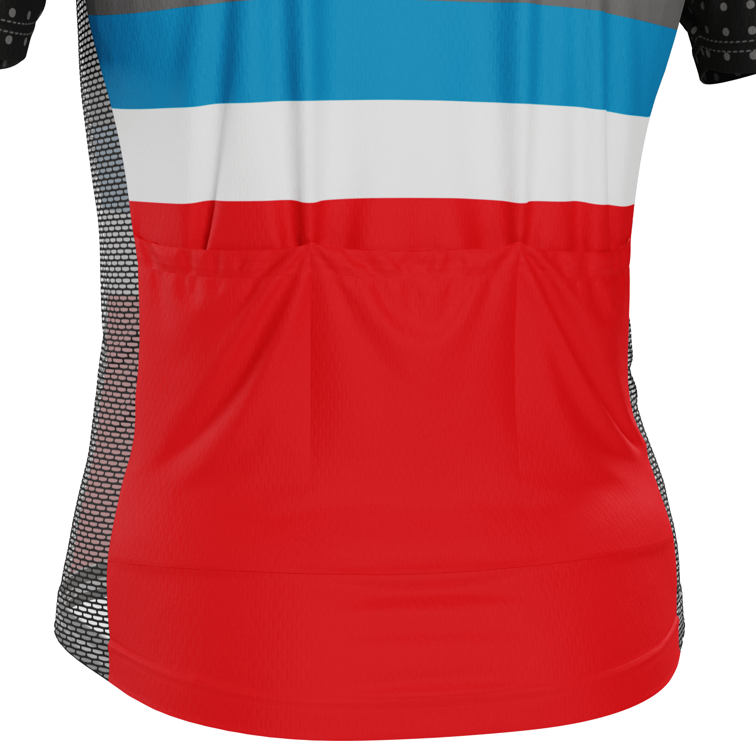 Orange Tri-Stripe Polka Dot Cycling Jersey