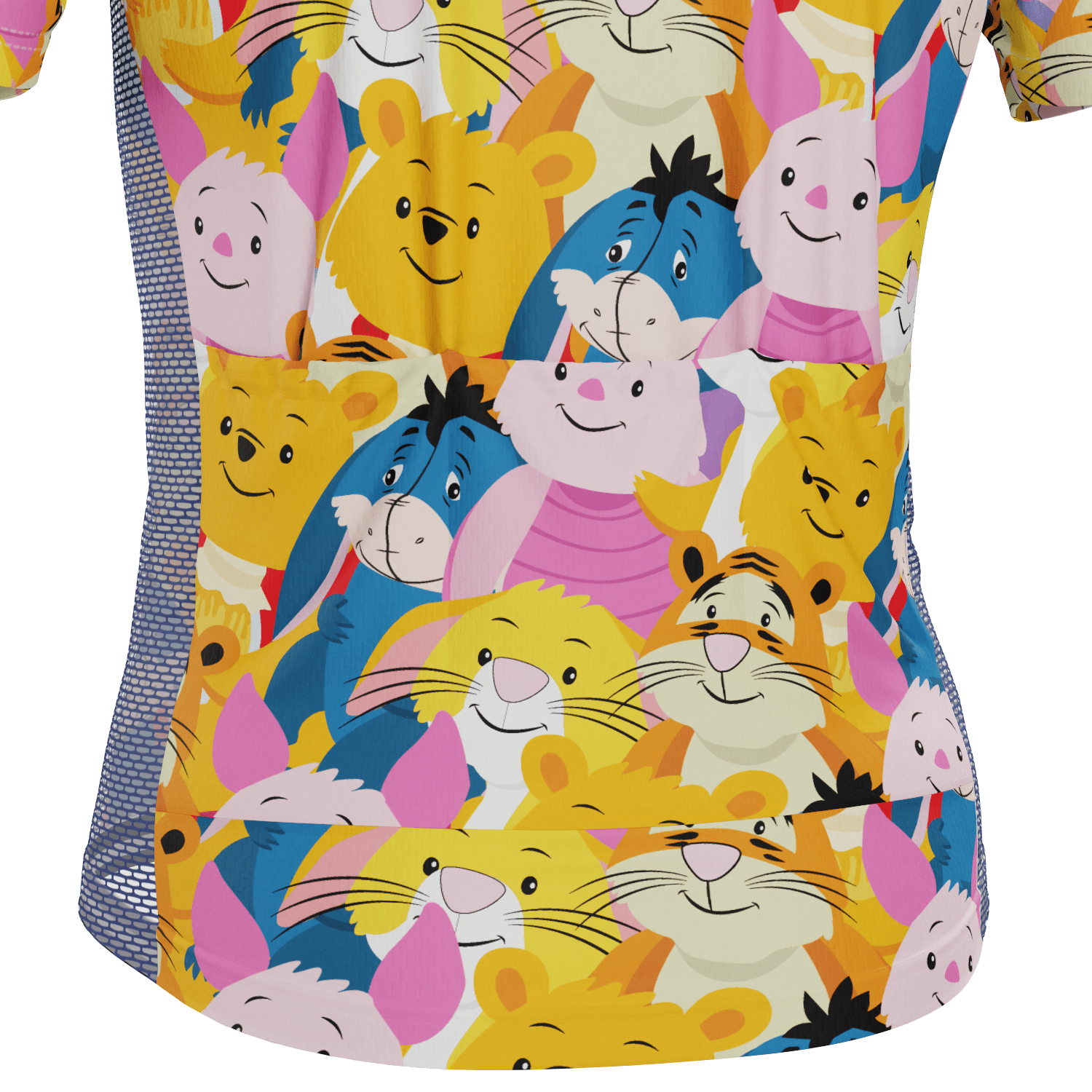 Men's Winnie The Pooh Characters Mashup Short Sleeve Cycling Jersey