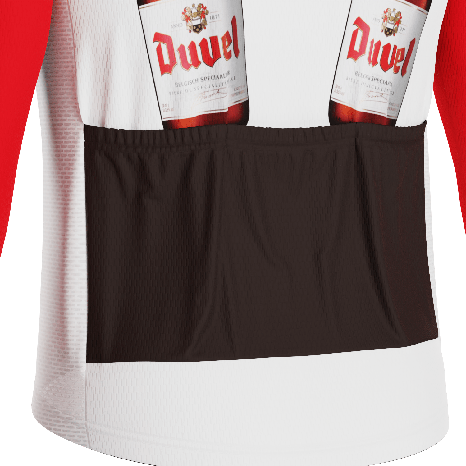 Men's Duvel Red Retro Long Sleeve Cycling Jersey