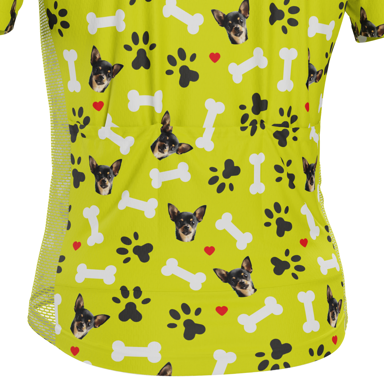 Men's Custom Pet Bones Design Personalized Short-Sleeve Cycling Jersey