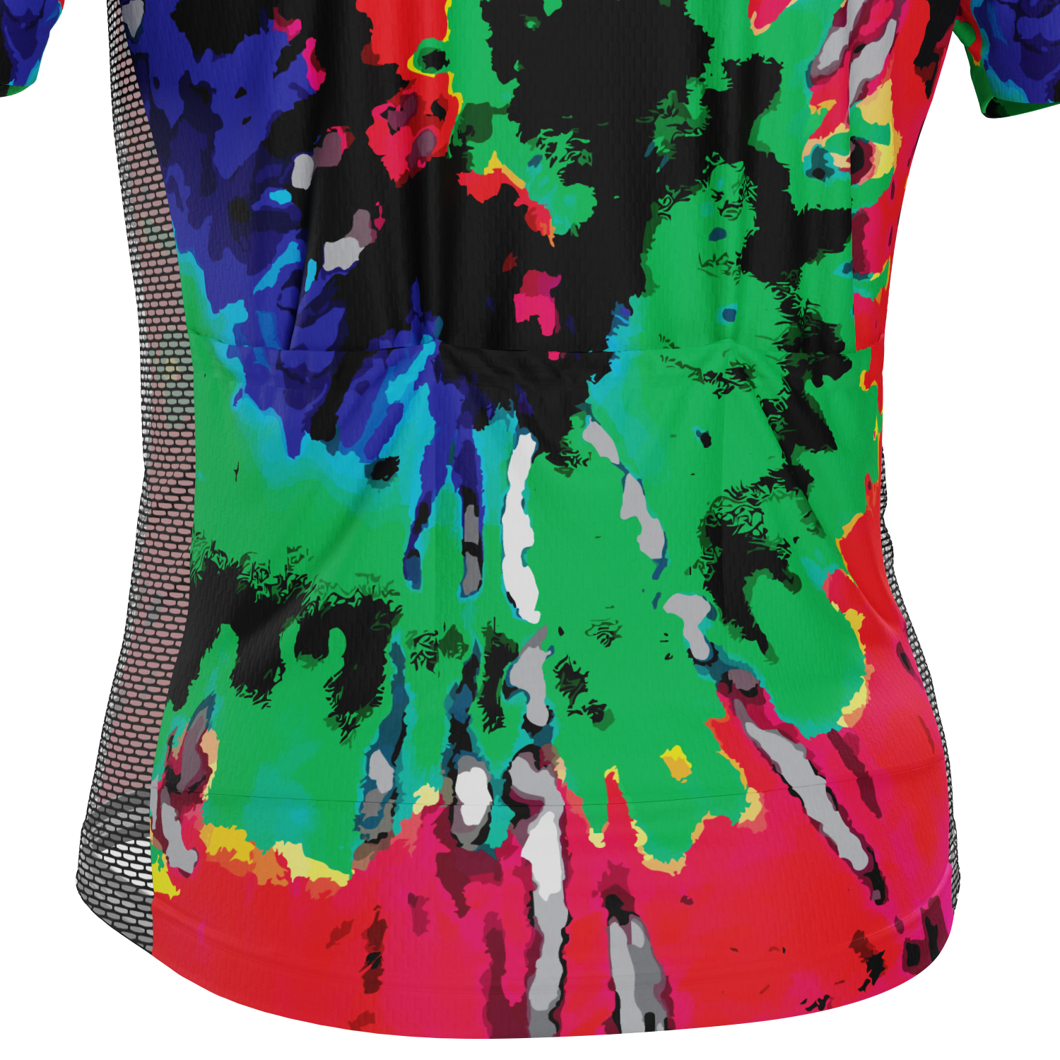 Men's Color Burn Tie Dye Short Sleeve Cycling Jersey