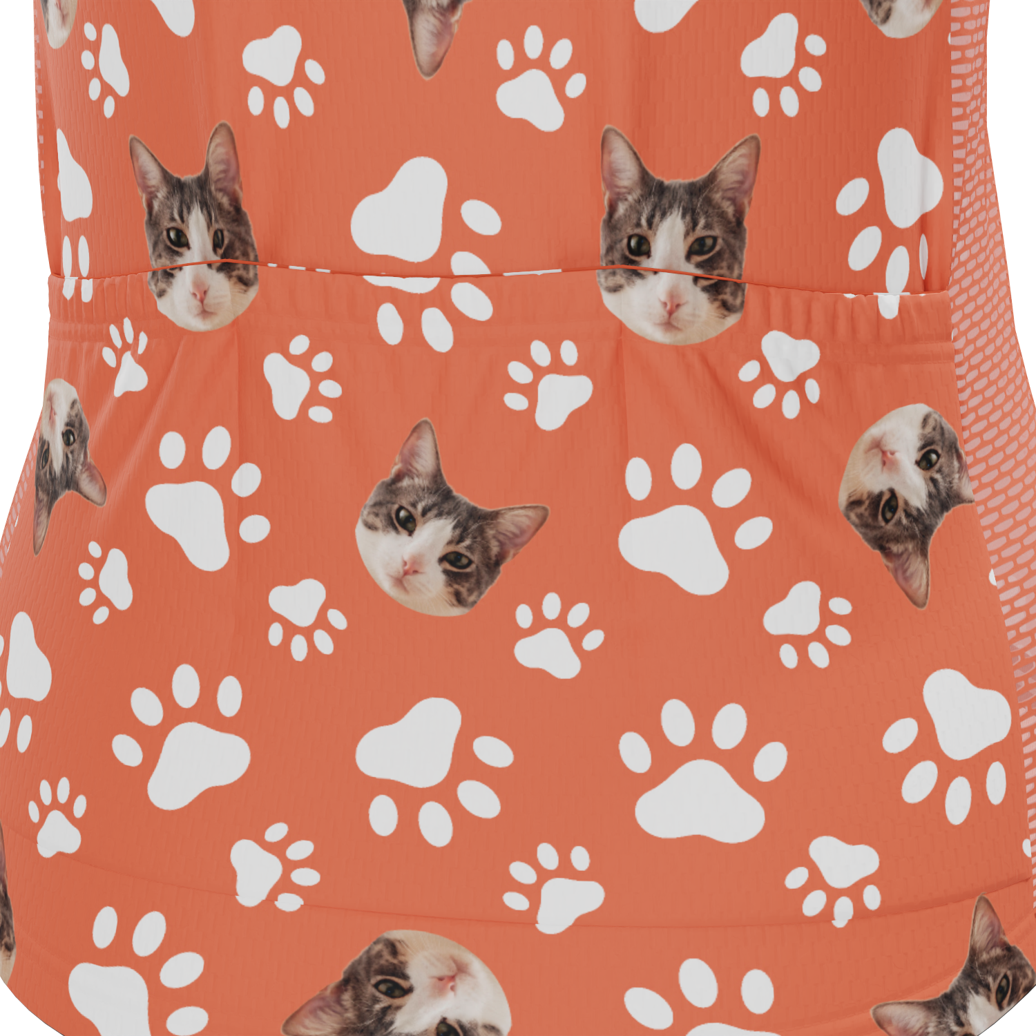 Women's Custom Pet Paws Design Personalized Short Sleeve Cycling Jersey