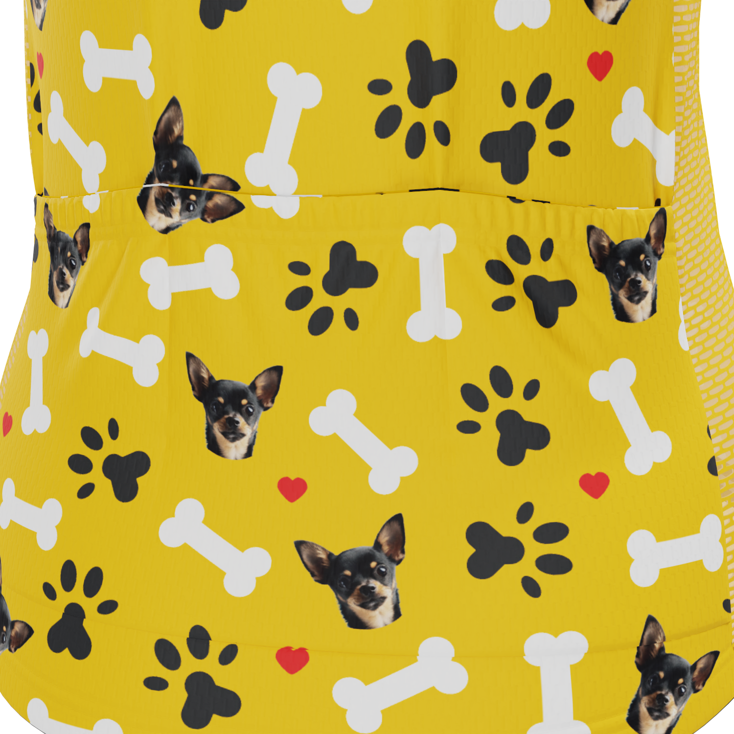 Women's Custom Pet Bones Design Personalized Short Sleeve Cycling Jersey