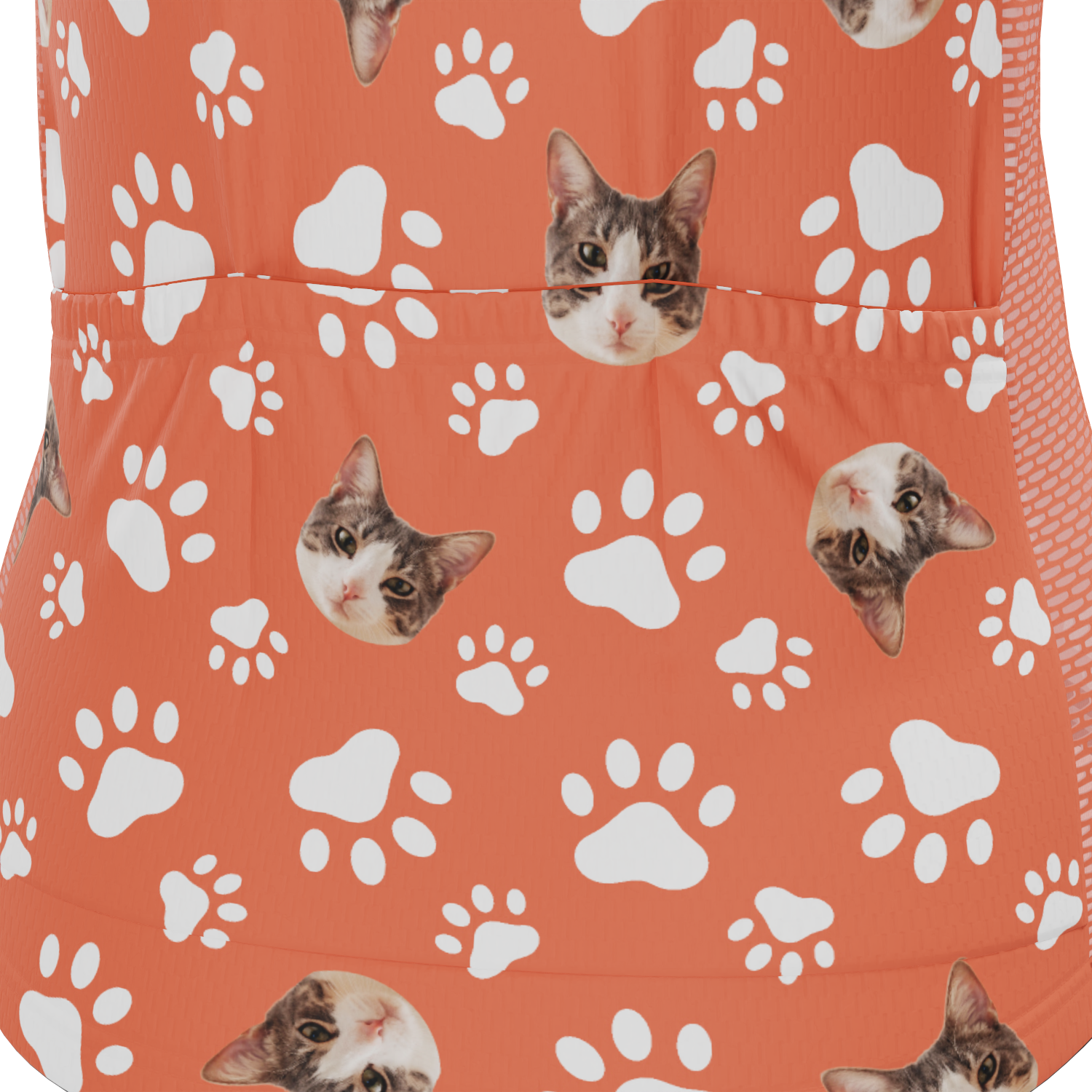 Women's Custom Pet Paws Design Personalized Short Sleeve Cycling Jersey