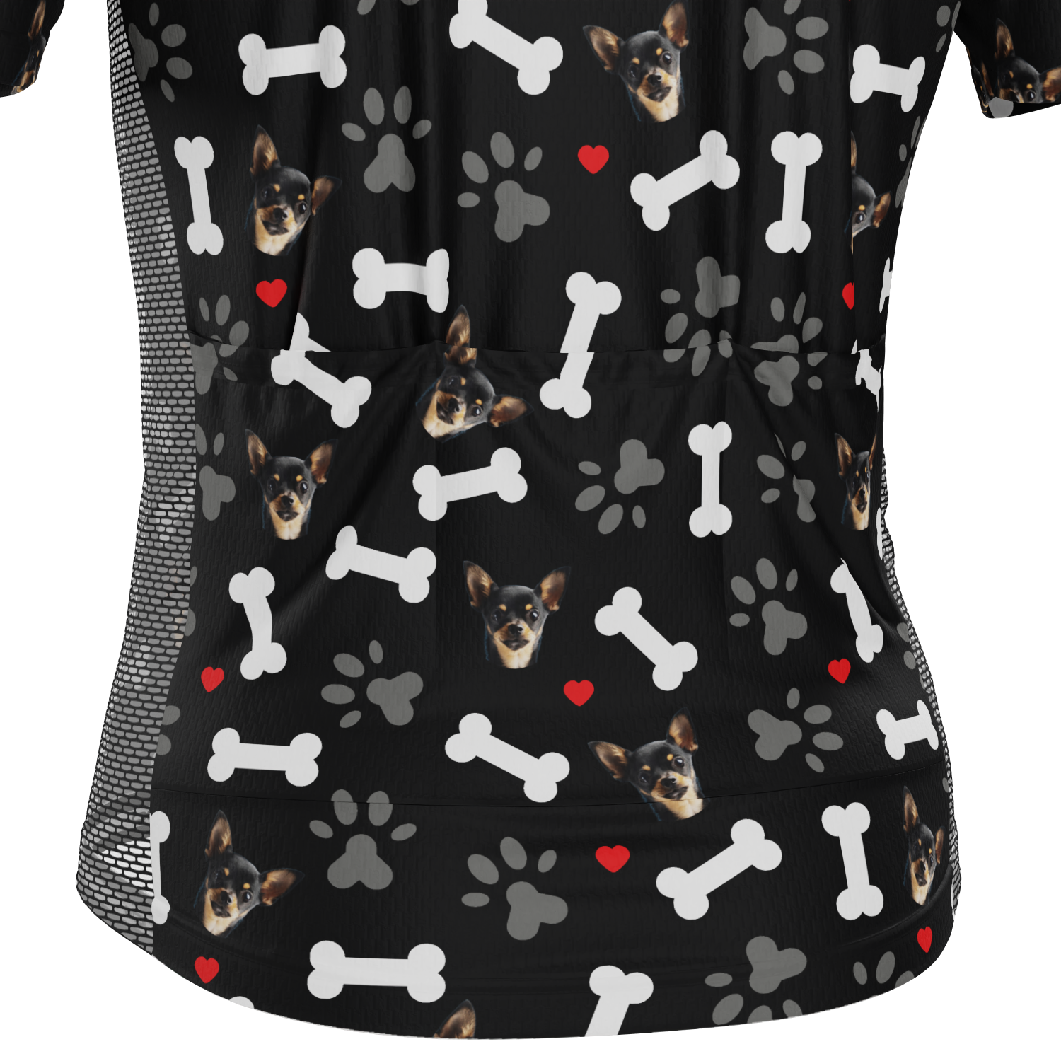 Men's Custom Pet Bones Design Personalized Short-Sleeve Cycling Jersey