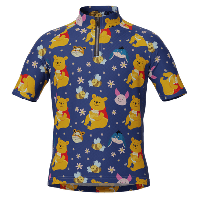 Kid's Winnie The Pooh & Bees Short Sleeve Cycling Jersey