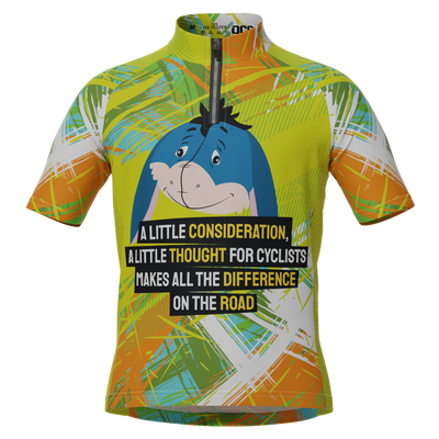 Kid's Eeyore On The Road Short Sleeve Cycling Jersey