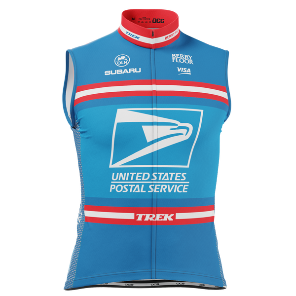 Men's Retro US Postal Sleeveless Cycling Jersey