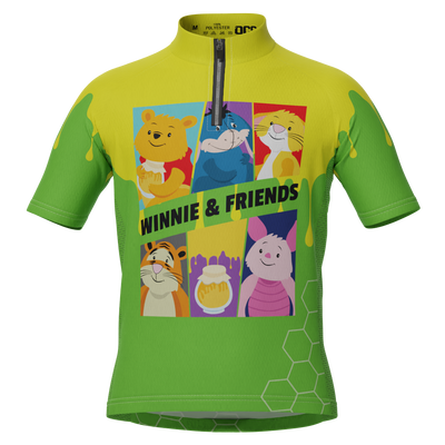 Kid's Winnie & Friends Short Sleeve Cycling Jersey