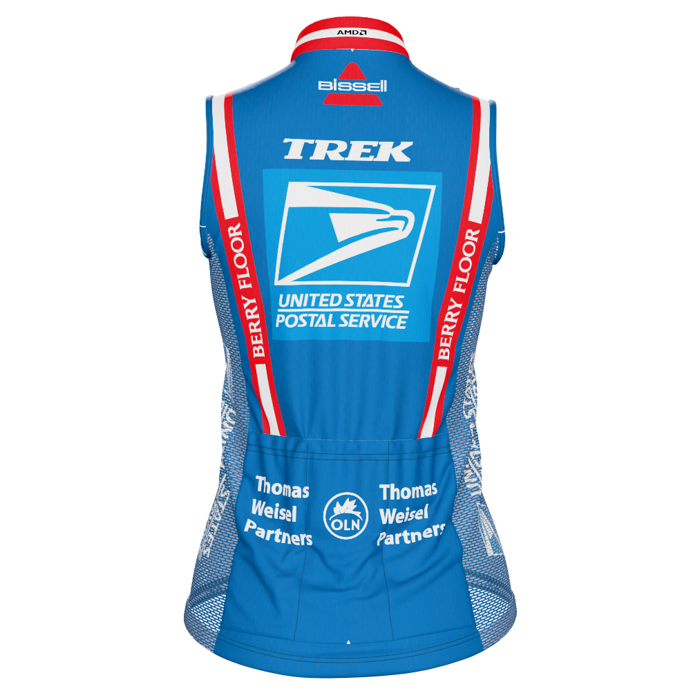 Women's Retro US Postal Sleeveless Tech Cycling Jersey