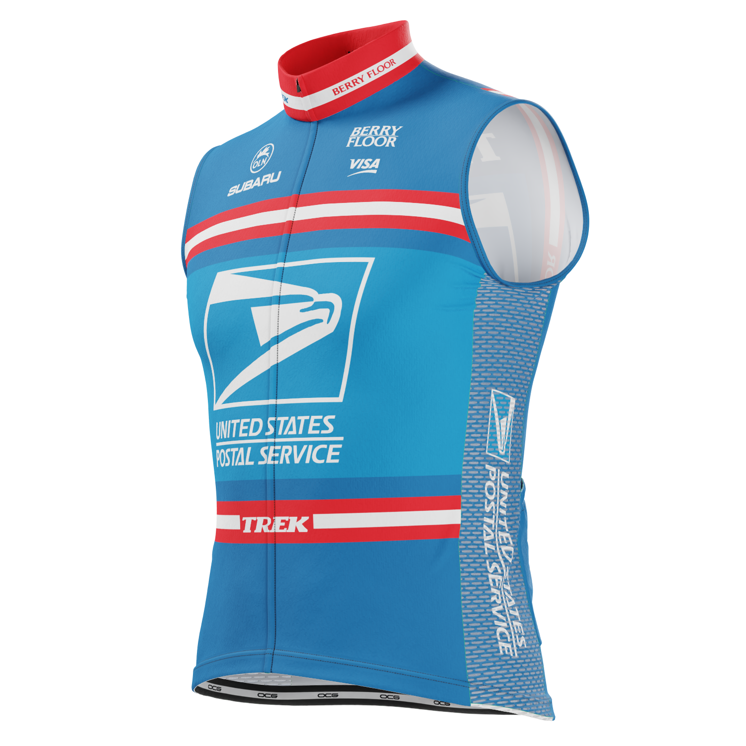 Men's Retro US Postal Sleeveless Tech Cycling Jersey