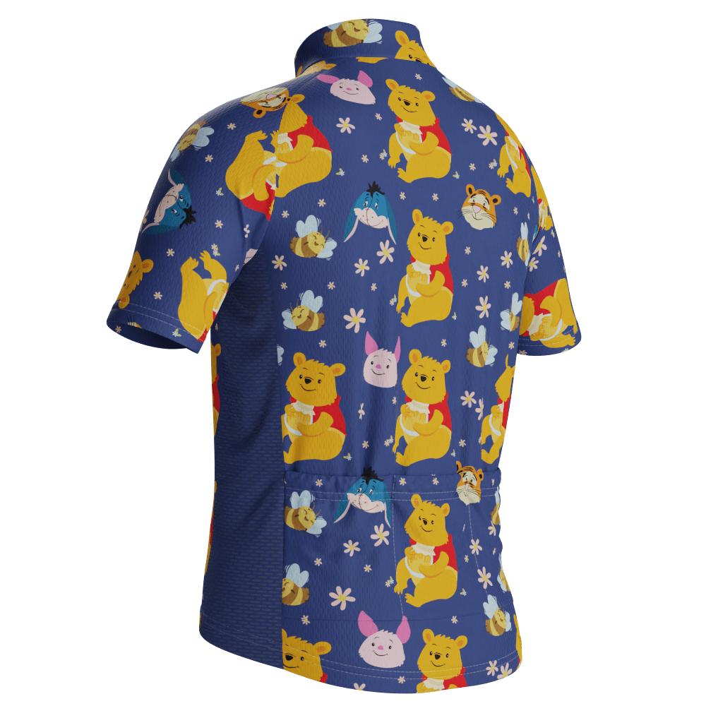 Kid's Winnie The Pooh & Bees Short Sleeve Cycling Jersey