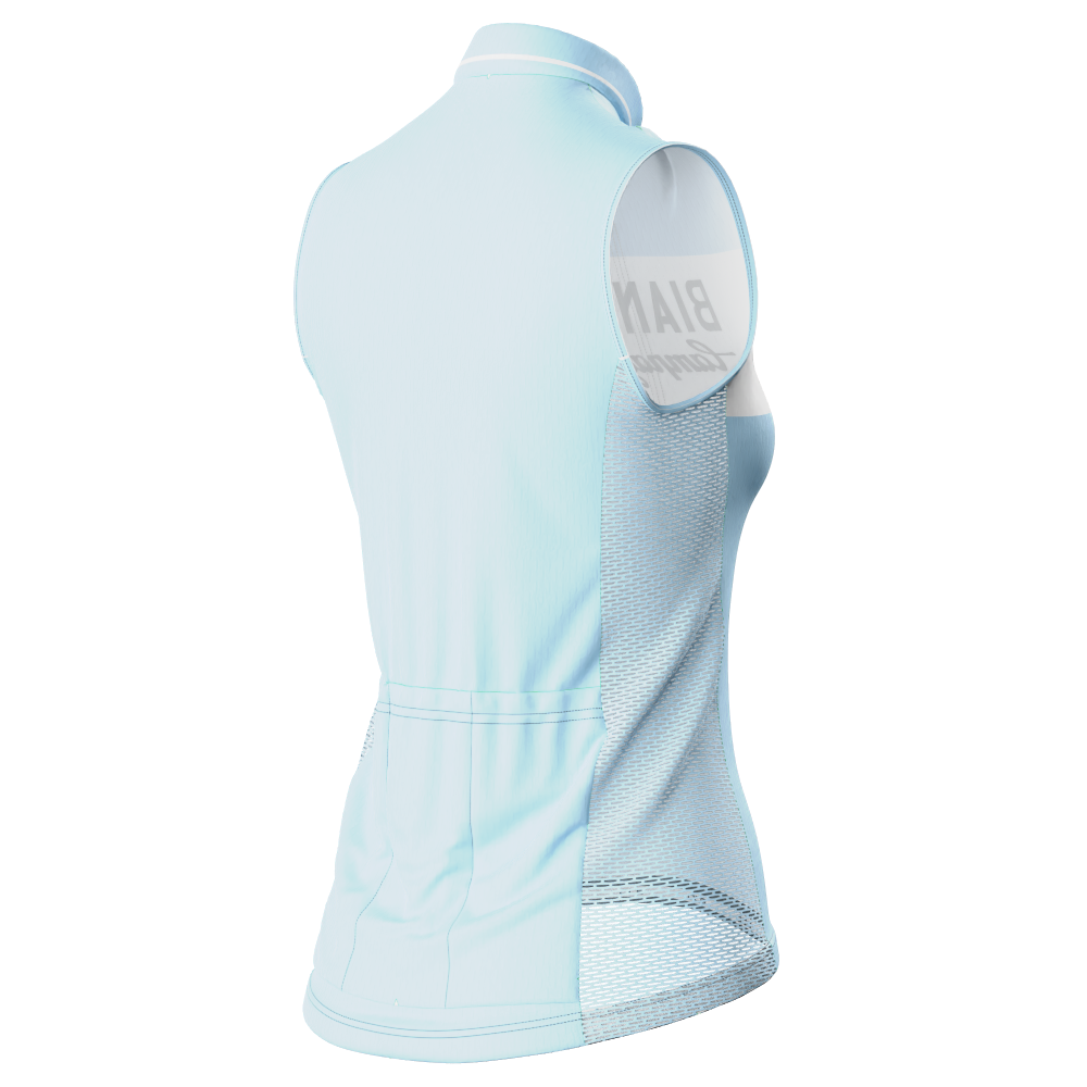 Women's Retro Bianchi Sleeveless Cycling Jersey