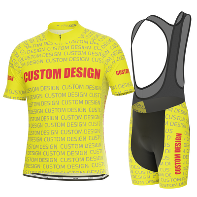 Men's Full Custom Design Cycling Kit Versatile Personalized Performance Yellow