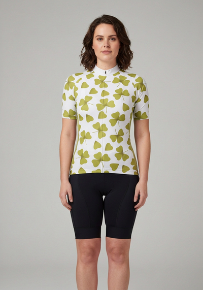 Women's Three Leaf Clover Short Sleeve Cycling Jersey