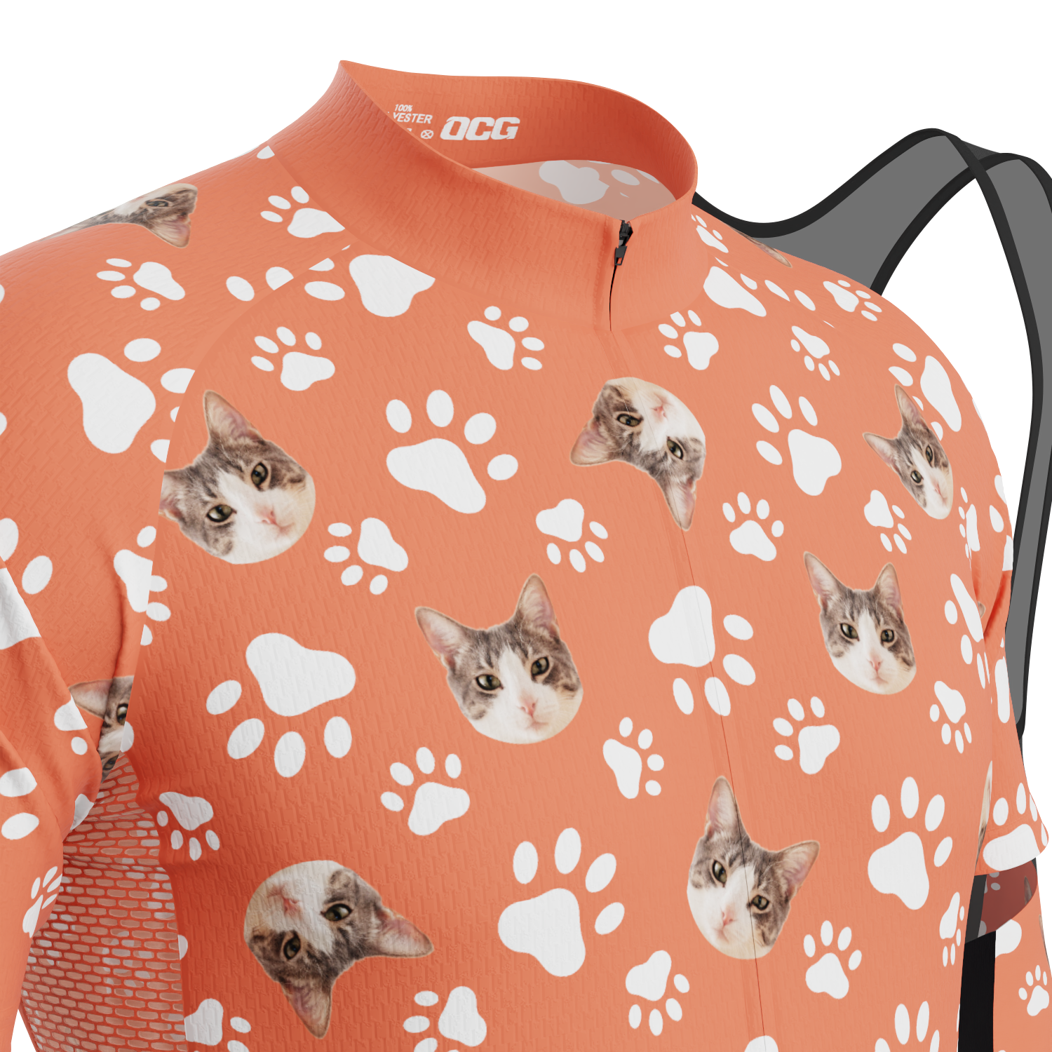 Men's Custom Pet Paws Cycling Kit Performance & Comfort Red