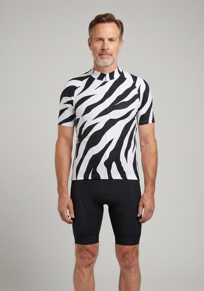 Men's Zebra Fever Short Sleeve Cycling Jersey