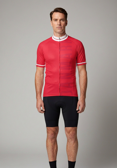 Men's Denmark National Flag Short Sleeve Cycling Jersey