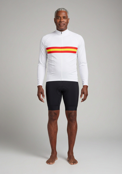 Men's España Spanish National Flag Long Sleeve Cycling Jersey