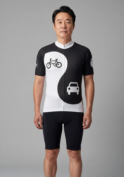 Men's Yin and Yang Coexist Short Sleeve Cycling Jersey