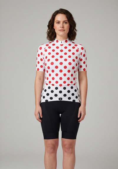 Women's Polka Dots Short Sleeve Cycling Jersey