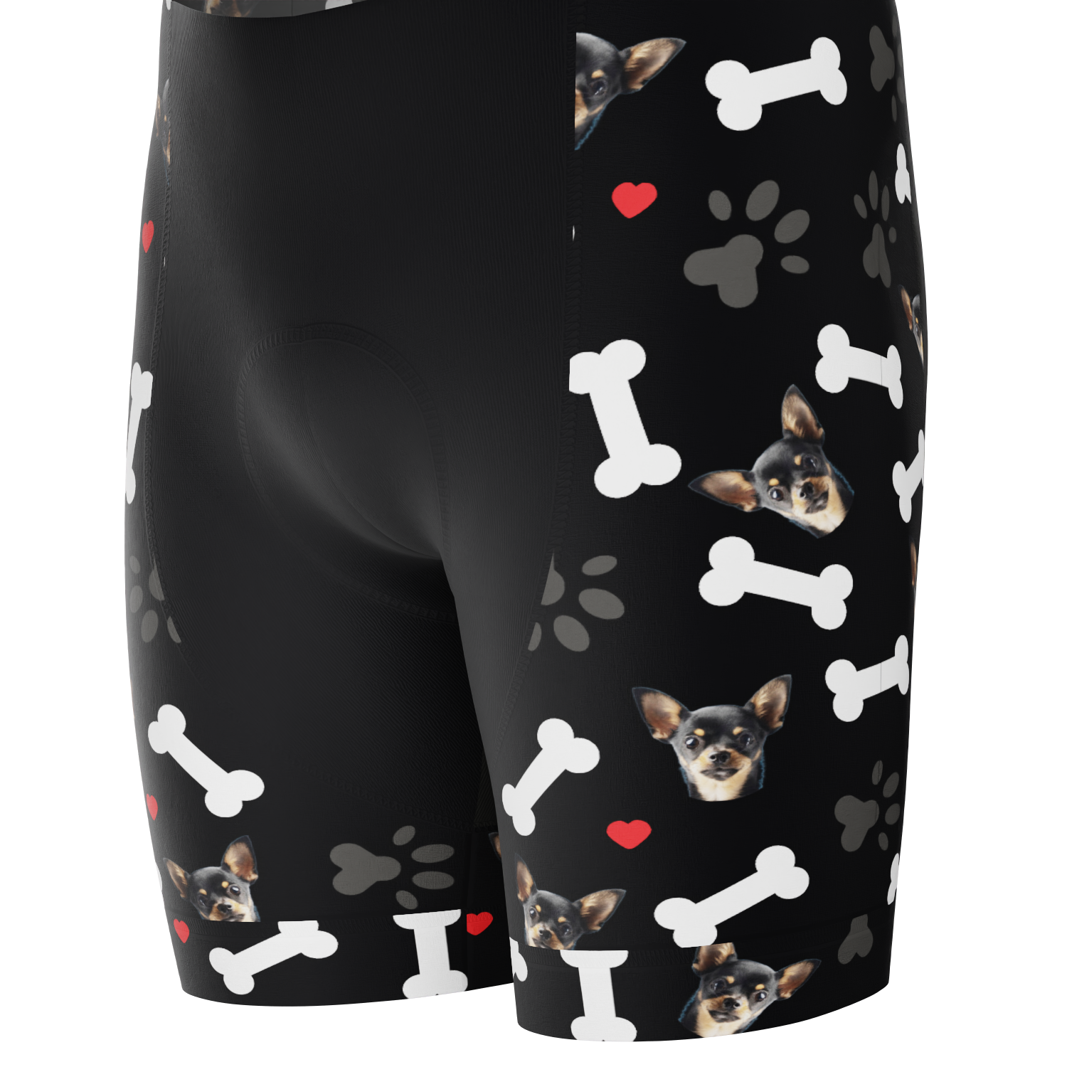 Men's Custom Pet Bones Cycling Kit Durable Personalized Gear Black