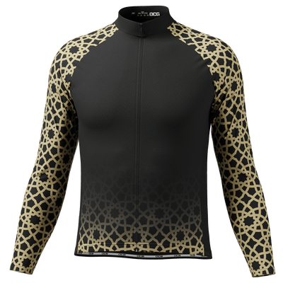 Men's Mashallah Long Sleeve Cycling Jersey Moisture-Wicking Black