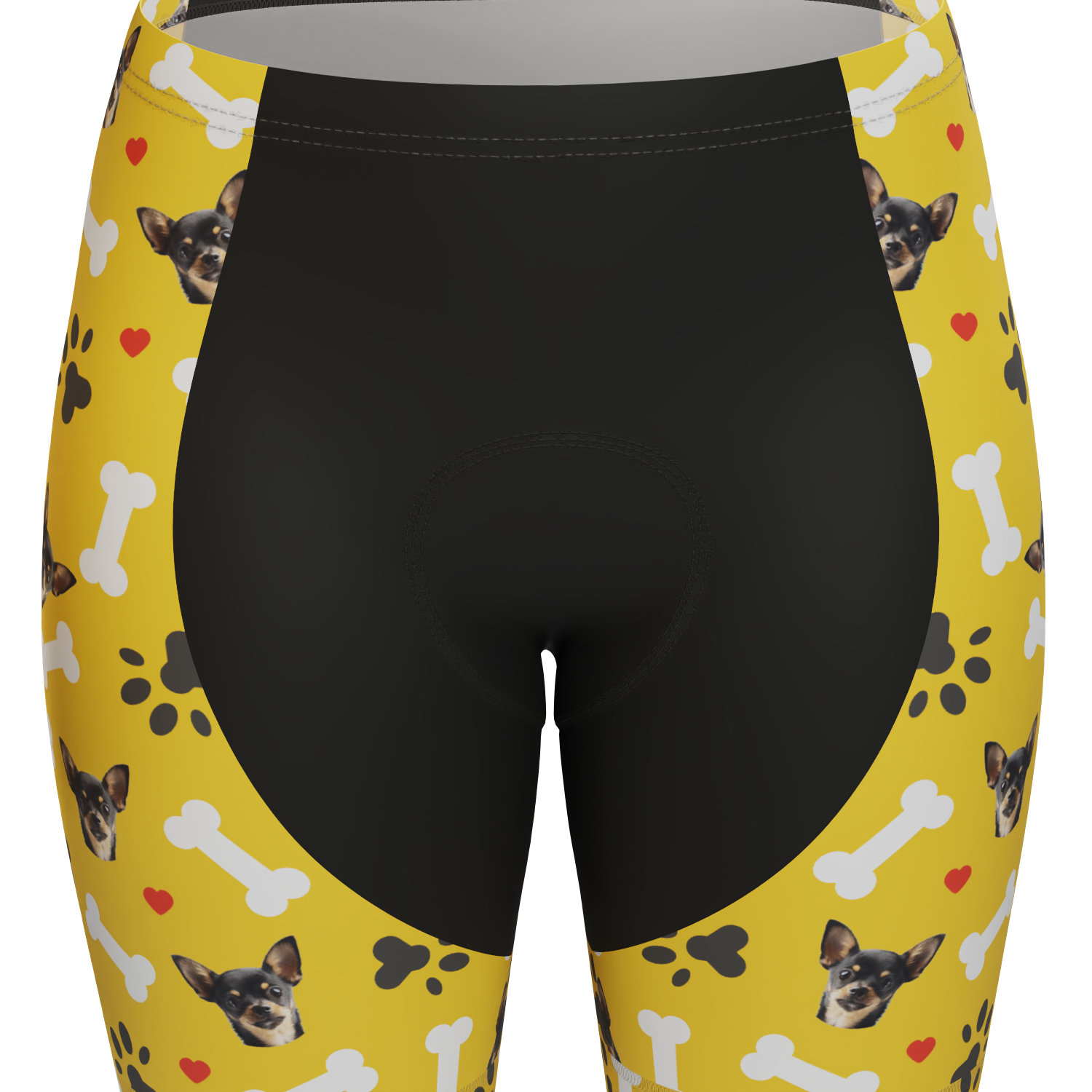 Women's Custom Pet Bones Cycling Kit Durable & Personalized Yellow