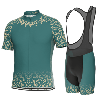 Men's Cyclist Short Sleeve Cycling Kit Custom-Made Quick-Dry Performance Gear Green