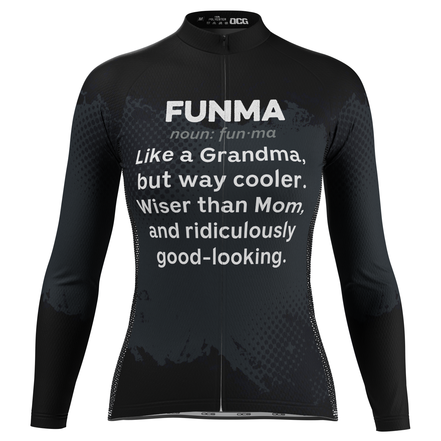 Women's Funma Long Sleeve Cycling Jersey Quick-Dry Sublime Comfort Black