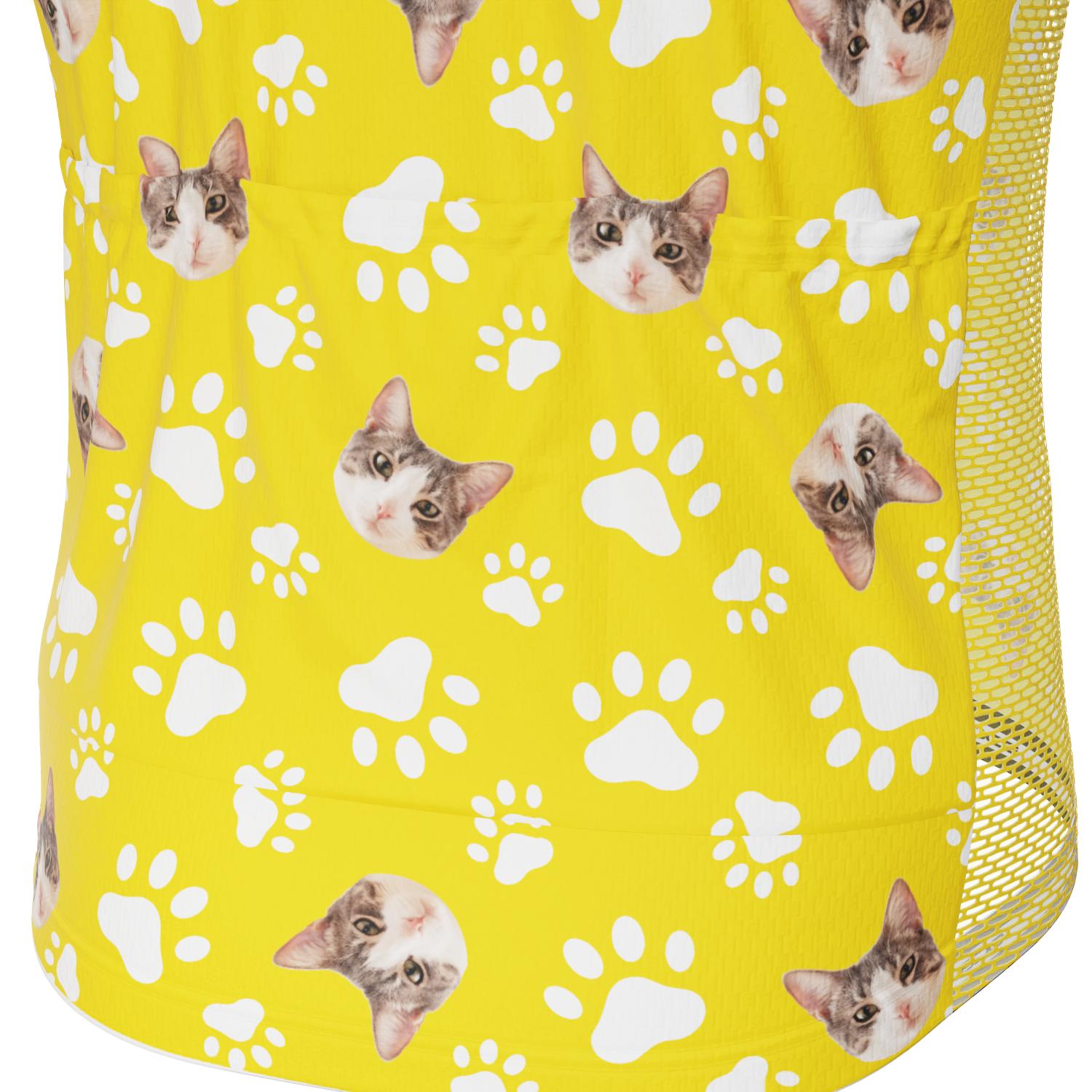 Men's Custom Pet Paws Cycling Kit Performance & Comfort Yellow